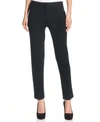 Vince Camuto Straight-leg Ponte Ankle Pants In Heather Grey
