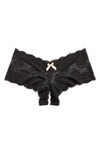 Hanky Panky After Midnight Peekaboo Open-panel Briefs In Black