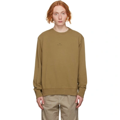 Ps By Paul Smith Green Stack Logo Sweatshirt In Brown