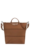 Longchamp Le Pliage 21-inch Expandable Travel Bag In Cognac