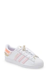 Adidas Originals Superstar Sneaker In Ftwr White/ Pink/ Red
