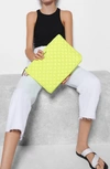 Mz Wallace Metro Pouch In Neon Yellow