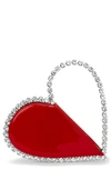 L'alingi Swarovski-encrusted Leather Love Bag In Red