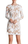 Dress The Population Grace A-line Dress In White/ Nude