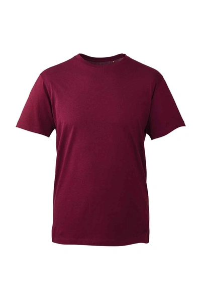 Anthem Mens Organic T-shirt (burgundy) In Purple