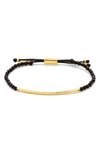 Gorjana Power Gemstone Beaded Bracelet In Black Onyx/ Gold