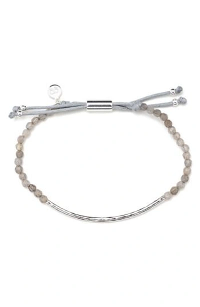Gorjana Power Gemstone Beaded Bracelet In Labradorite/ Silver