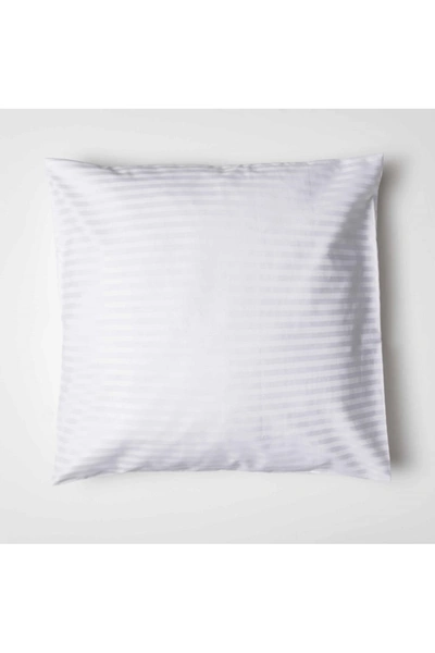 Belledorm 540 Thread Count Satin Stripe Continental Pillowcase (white) (one Size)