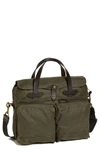 Filson '24 Hour' Tin Cloth Briefcase In Otter Green