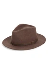 Brixton Messer Ii Felted Wool Fedora - Brown