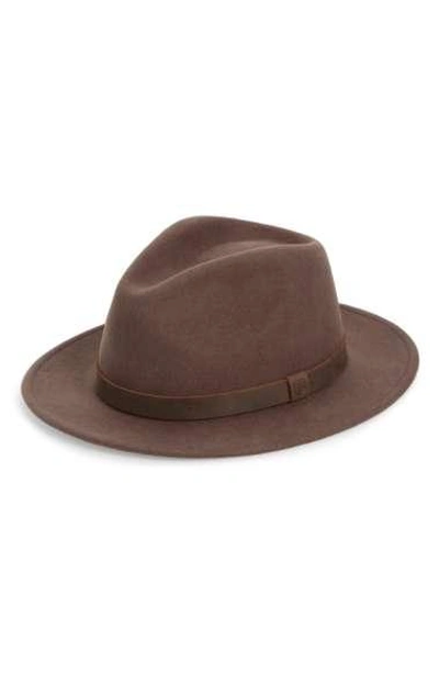 Brixton Messer Ii Felted Wool Fedora - Brown