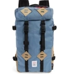 Topo Designs 'klettersack' Backpack - Blue In Storm/khaki Leather