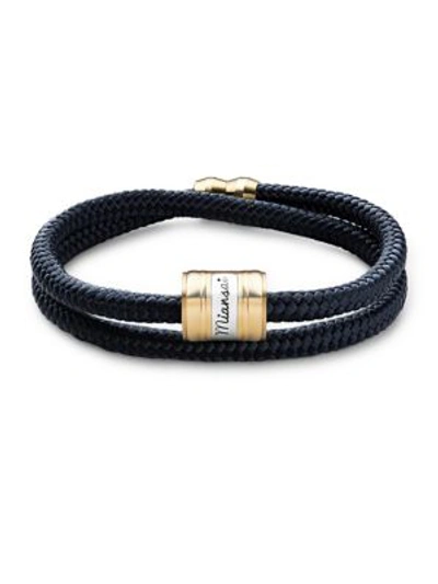 Miansai Casing Brass Rope Bracelet In Black