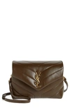 Saint Laurent Toy Loulou Matelassé Leather Crossbody Bag In 2131 Soil Brown