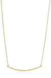 Gorjana Taner Bar Pendant Necklace In Rose Gold