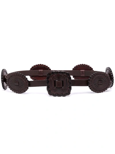 Polo Ralph Lauren Concho-style Leather Belt In Brown | ModeSens