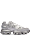 Prada Men's Cloudbust Thunder Lug-sole Trainer Sneakers In Argento