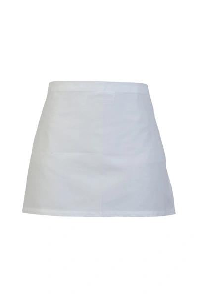 Absolute Apparel Adults Workwear Waist Apron In White