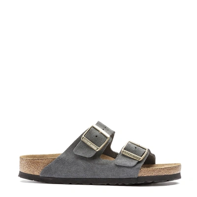 Birkenstock Arizona Suede Leather (regular, Soft Footbed) - Dark Grey