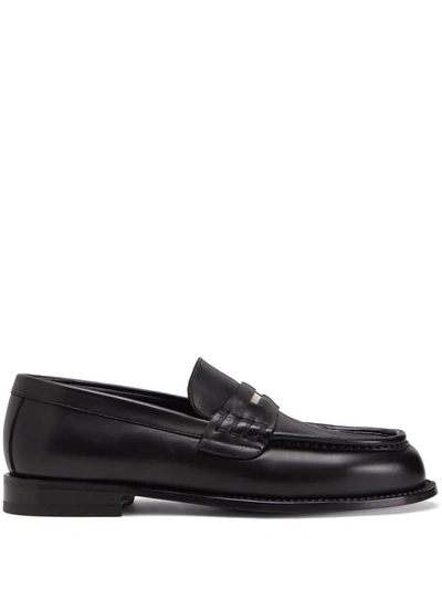 Giuseppe Zanotti Euro Penny-slot Loafers In Black