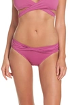 Seafolly Twist Band Hipster Bottom In Berry