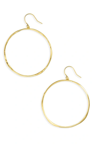 Gorjana G Ring Hoop Drop Earrings, Gold