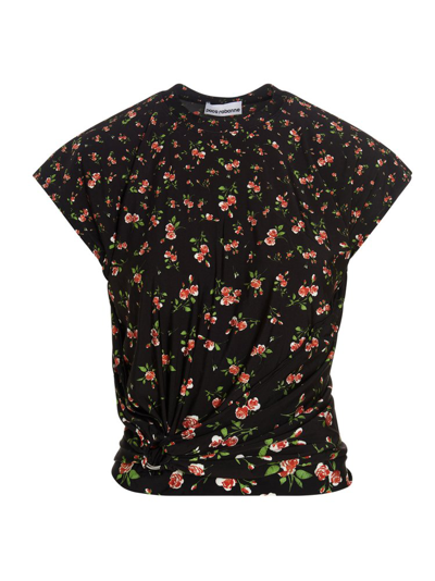 Paco Rabanne Gathered Floral T-shirt In Multi