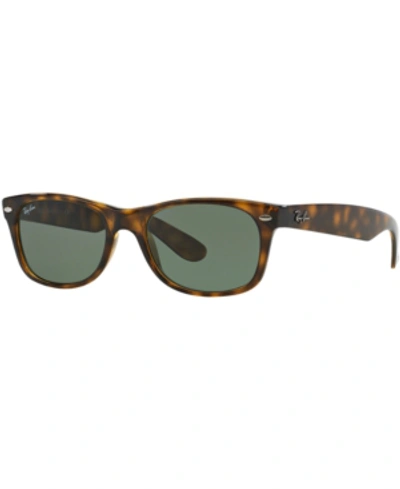 Ray Ban Standard New Wayfarer 55mm Sunglasses - Dark Tortoise In Green