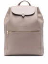 Longchamp Le Foulonné Leather Backpack In Tourterelle
