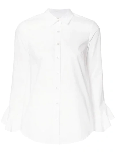 Suno Ruffled Sleeves Shirt In White