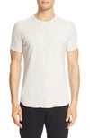 Wings + Horns Ribbed Slub Cotton T-shirt In Heather Ash