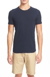 Wings + Horns Ribbed Slub Cotton Slim Fit T-shirt In Navy