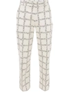 Jw Anderson Logo-print Straight-leg Trousers In White