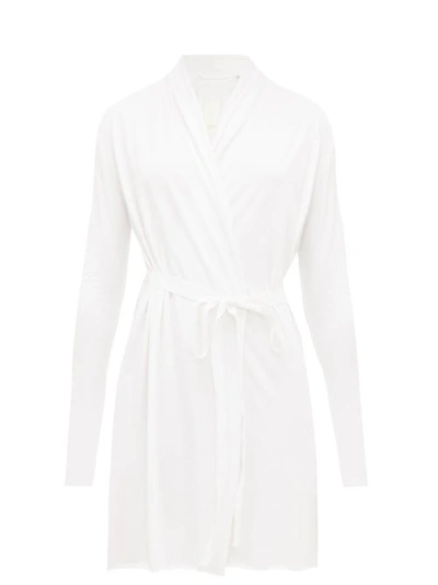 Skin Organic-cotton-towelling Dressing Gown In White