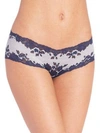 Cosabella Italia Seamless Lace Hotpants In Navy