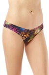 Commando Print Microfiber Thong In Sparks