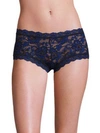 Hanky Panky Lace Boyshorts In Black Blue
