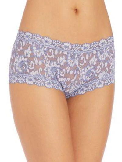 Hanky Panky Lace Boyshorts In Chambray
