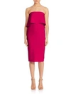 Likely Driggs Strapless Dress In Cerise
