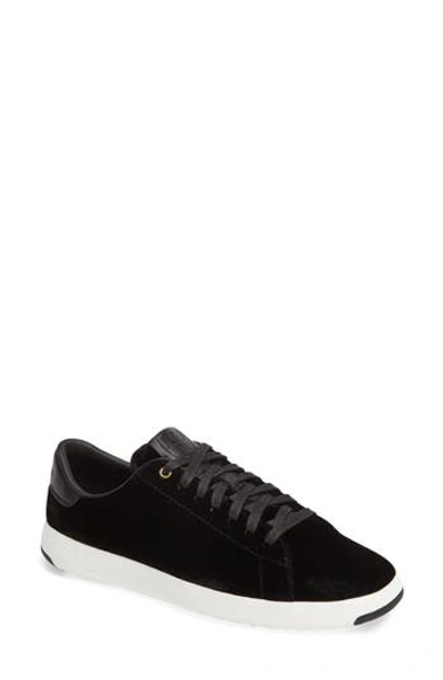 Cole Haan Women's Grandpro Lace-up Tennis Sneakers In Black Velvet