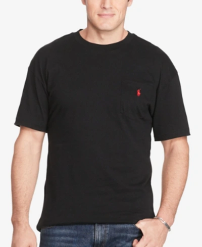 Polo Ralph Lauren Men's Big & Tall Crew-neck Pocket T-shirt In Black