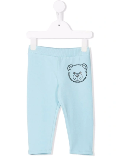 Moschino Babies' Teddy Bear-print Tracksuit Bottoms In Blue