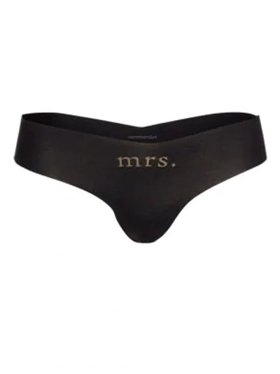 Commando Bridal Appliqué Thong In Mrs.