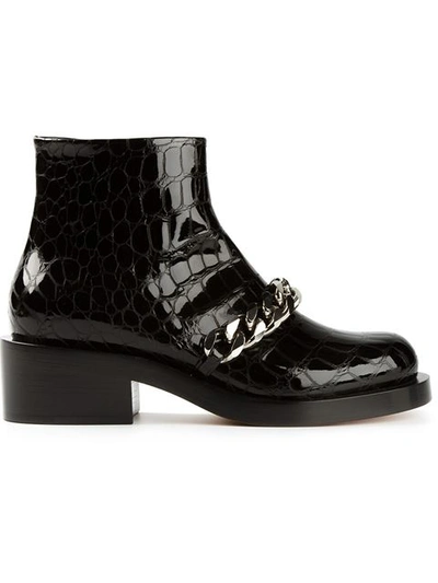 Givenchy Croc Chain-link Ankle In Llack | ModeSens