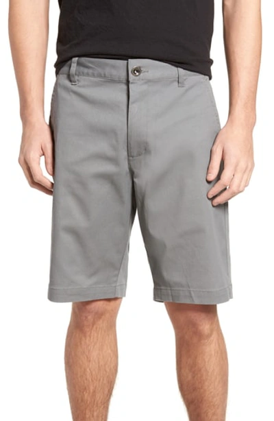 Rvca The Week-end Stretch Twill Chino Shorts In Smoke