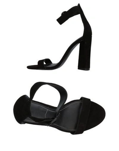 Kendall + Kylie Giselle High-heel Suede Ankle Strap Sandals In Black
