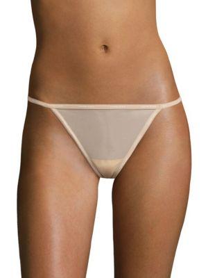 sheer marquisette thong