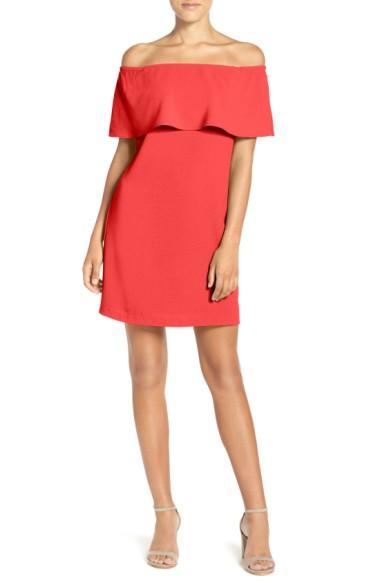 charles henry off the shoulder dress