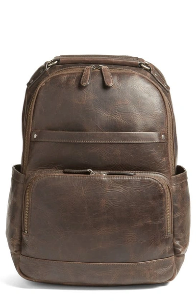 Frye 'logan' Leather Backpack In Slate