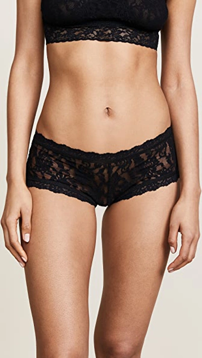 Hanky Panky Signature Lace Boy Shorts In Black